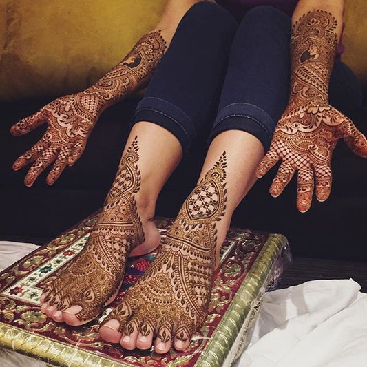 Full Hand Feet henna -  نقش حنة كامل يدين+قدمين